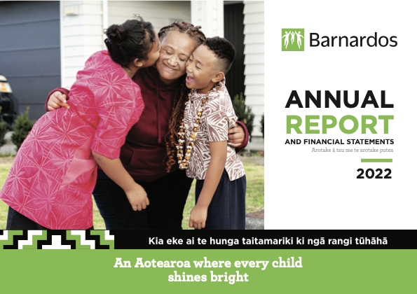 Barnardos magazine-style annual report cover